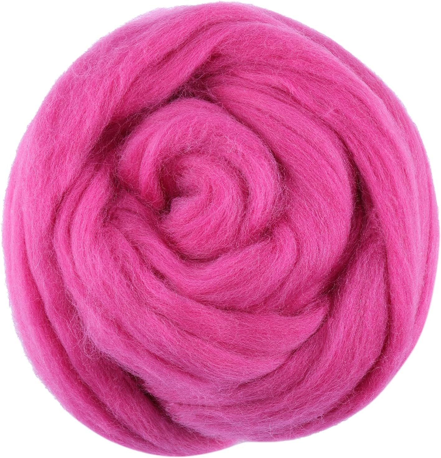 3.53oz Wool Roving Yarn, Wool Felting Supplies, Pure Wool, Chunky Yarn, Spinning Wool Roving for Needle Felting Wet Felt DIY Hand Spinning (Grape Purple)