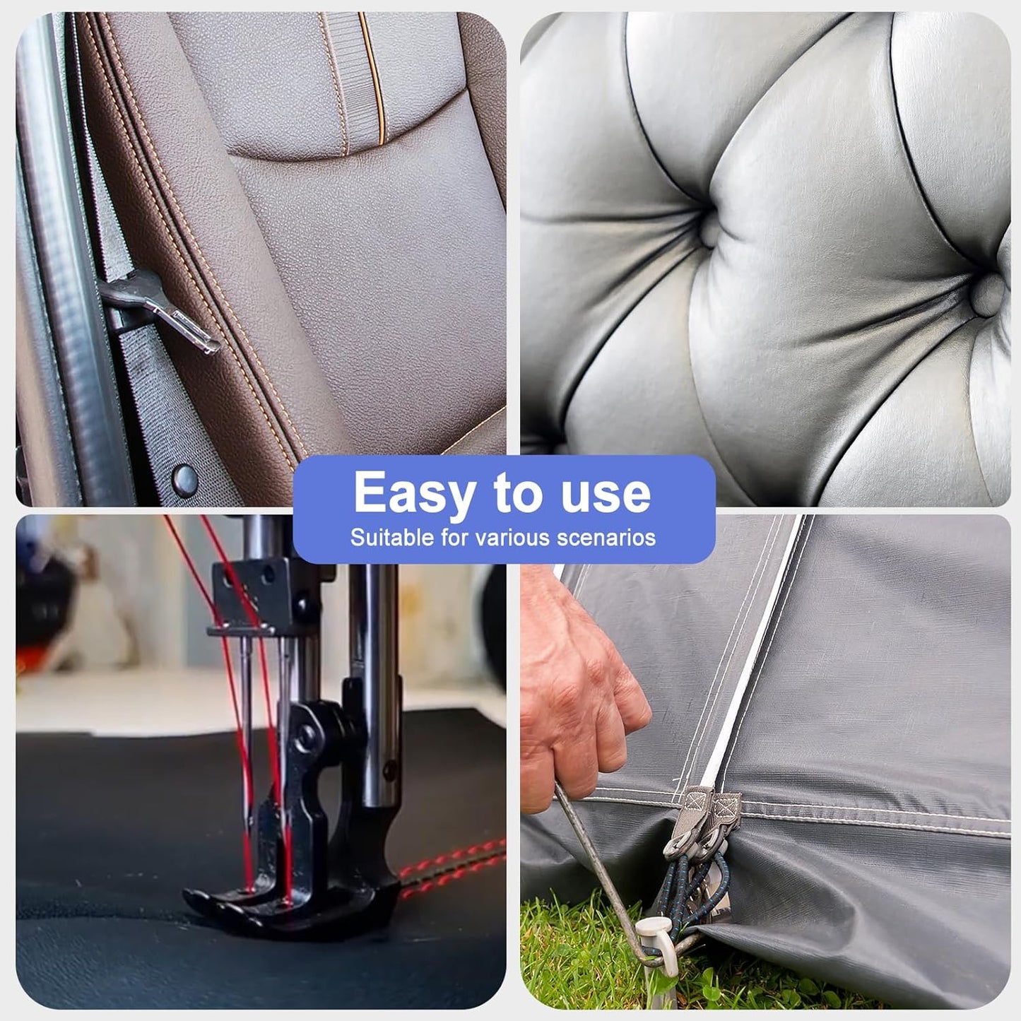 Extra Strong Bonded Nylon Thread #69 Tex70 – 16 OZ, 6000yds, Versatile Stitching Solution for Leather, Upholstery, Canvas Repair and More (Indigo)