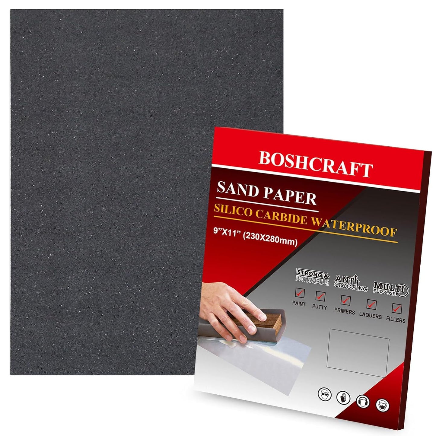 1500 Grit Sand Paper, 12Pcs Wet or Dry Sandpaper Assortment Sandpaper for Wood Metal Furniture Hand Sander Sand Paper Set Sandpaper Sheets Cut for Use 9" x 11"/12 Sheets