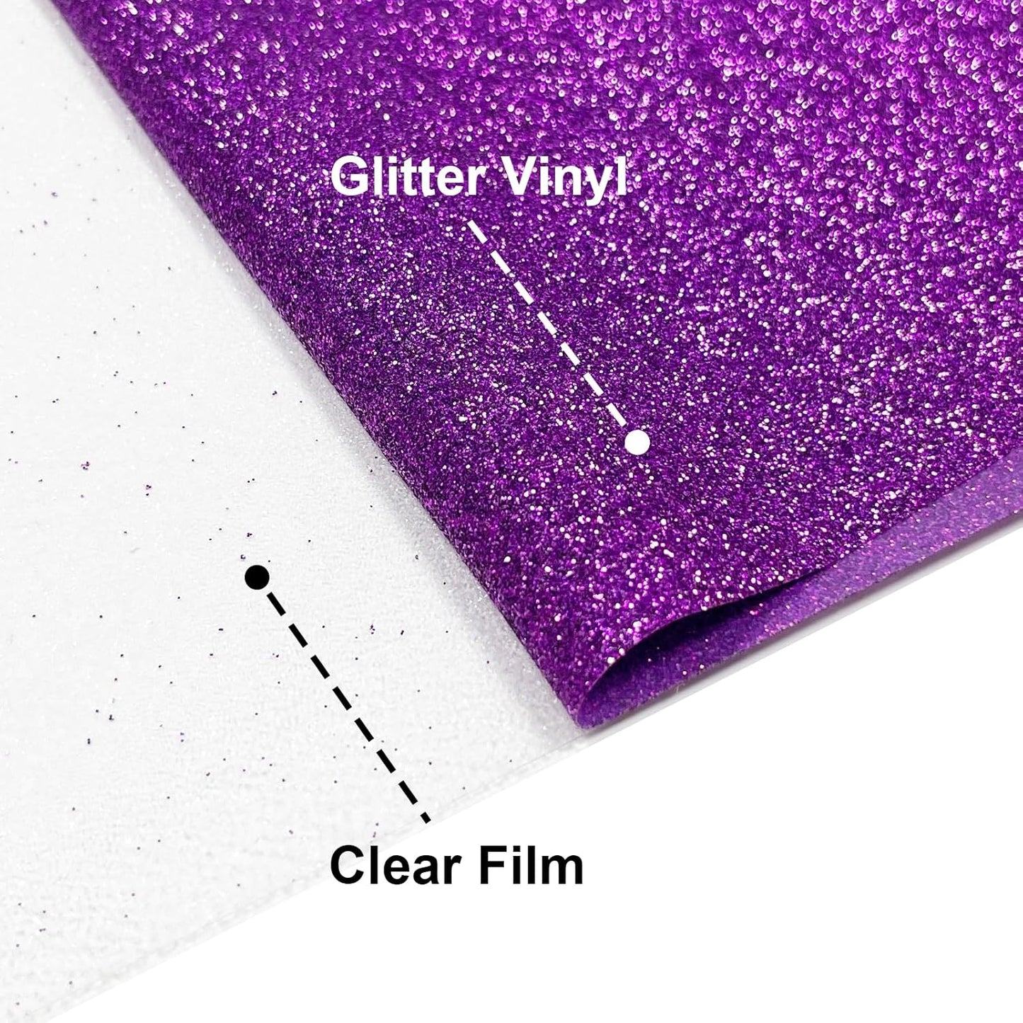 Dark Purple Glitter HTV Heat Transfer Vinyl, 12" x 8ft lron on Vinyl, for T-Shirt Ironing, Vinyl HTV Easy to Cut and Weed, The Best Choice for DIY Creativity. (Dark Purple, 12" x 8ft)