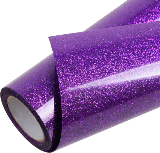 TORC Purple Glitter HTV Heat Transfer Vinyl Roll 12 inch x 5 ft Iron on Vinyl for T Shirts Crafts