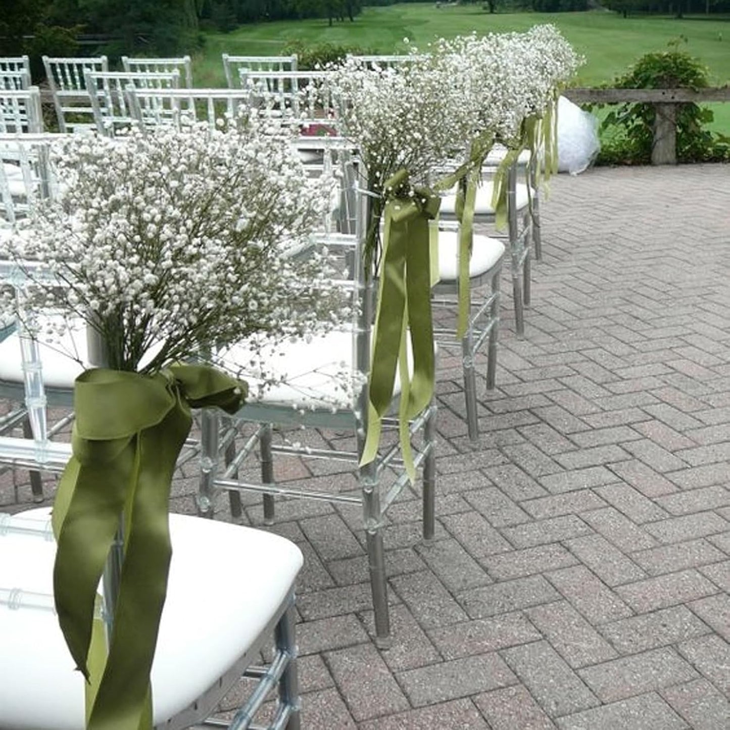 3/8" X 100 Yards Moss Satin Thin Ribbon Solid Color Double Faced Ribbons Perfect for Crafts Wedding Decor Bow Making Arts Sewing and More