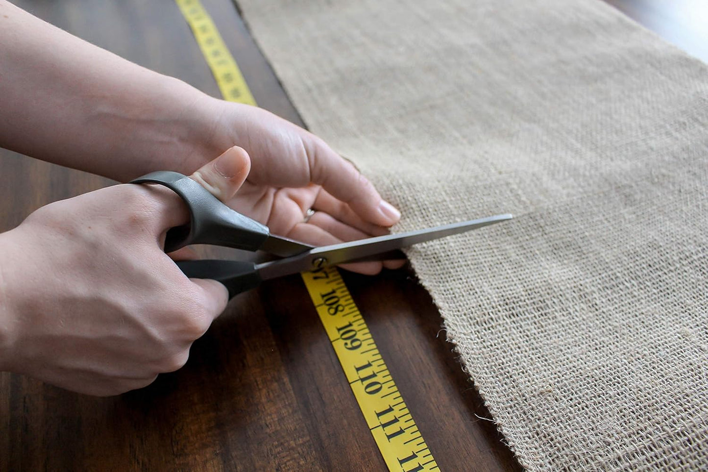 12" x 10yd NO-FRAY Burlap Roll ~ 3 - 5 Table Runners ~ Natural Long Fabric with Finished Edges. Perfect for Weddings, Placemats, Crafts. Decorate Without The Mess!