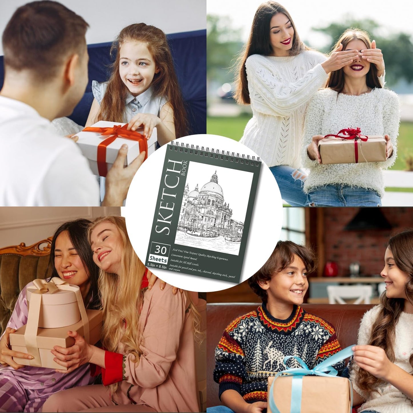 OSIMIG 10 Pack 5.5 * 8.5"" Sketch Books, 300 Sheet Drawing Paper, Mini Sketchbook for Kids, Drawing Pad, Top Spiral Bound Sketch Pad for Beginger, Adult Art Supplies, sumiaoben -10