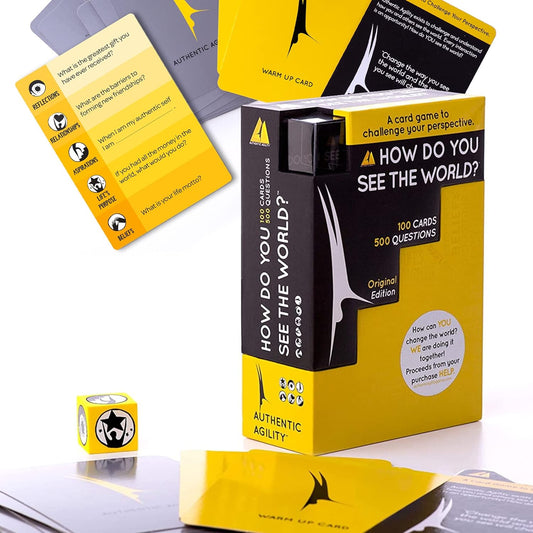 Authentic Agility How Do You See The World – 100-Card Deck with 500 Thought-Provoking Questions to Spark Conversations & Break The Ice