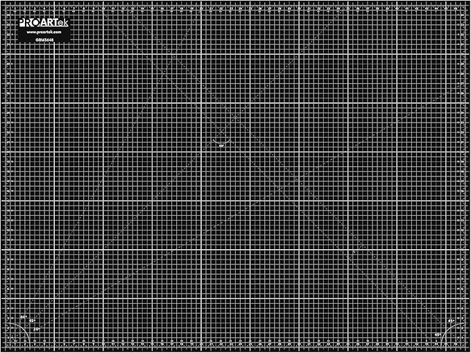 PK00010 Model GBM3648 Series 36" x 48" Professional Cutting Mat; Double-Sided Green/Black; Self-Healing; For Graphic Arts, Hobbies, Sewing, Scrapbooking, and other Cutting Projects