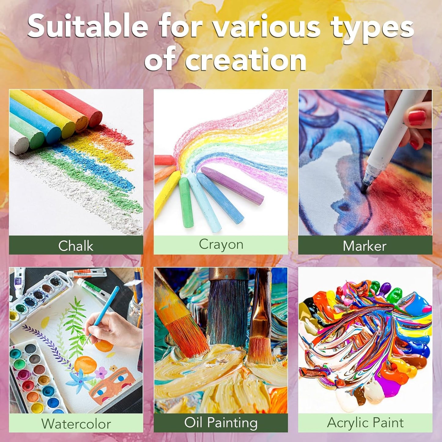 ESRICH Canvas Boards for Painting, 90 Pack Canvases for Painting 8x10 Cotton Primed Acid Free Blank Canvas Panels for Oil Paint, Watercolor, Acrylic Paint, Gouache and Tempera.