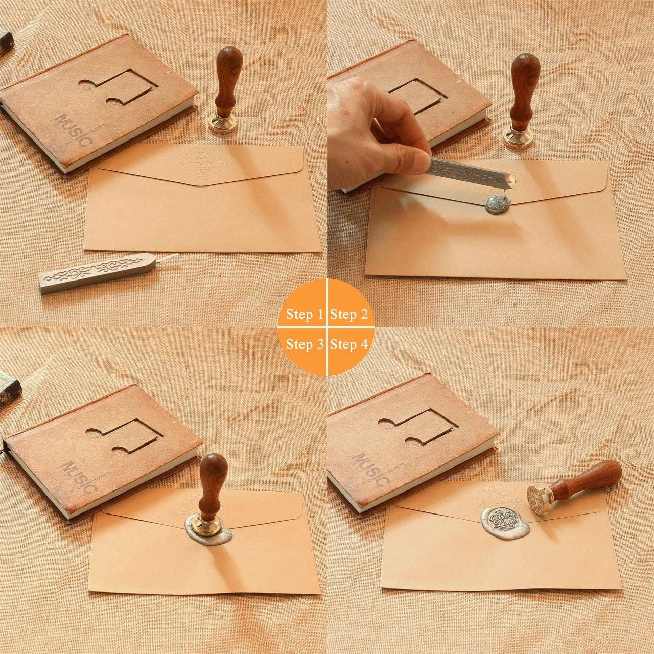 Yoption 15Pcs Sealing Wax Sticks with Wicks for Wax Seal Stamp, Wedding Invitations, Gift Packaging, Christmas (15 Colors)