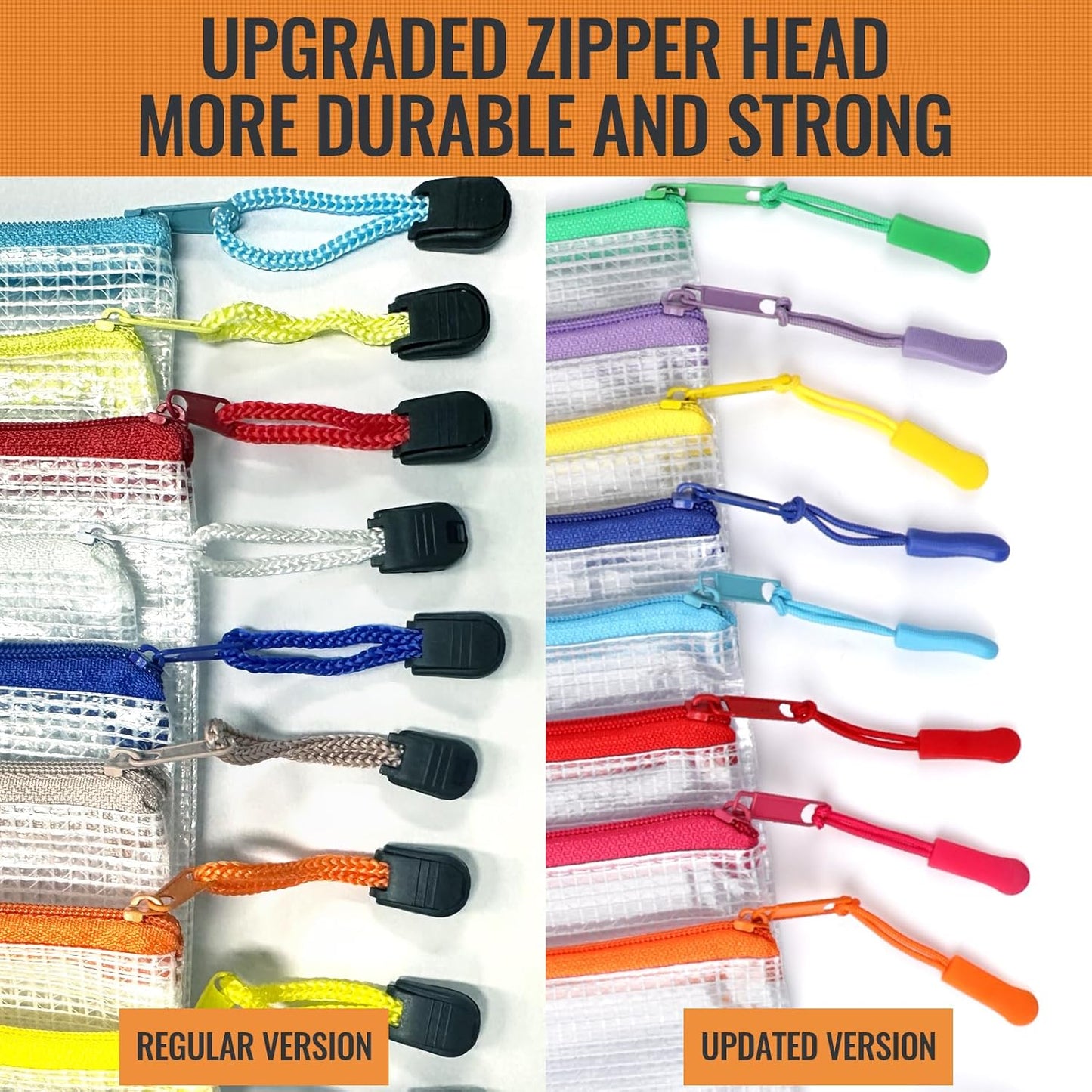 24pcs Mesh Zipper Pouch Bags 9.3 x 4.7 Inches, 8 Color Small Clear Pouches Bulk, Travel Cosmetics Organization, Classroom and Office Supplies