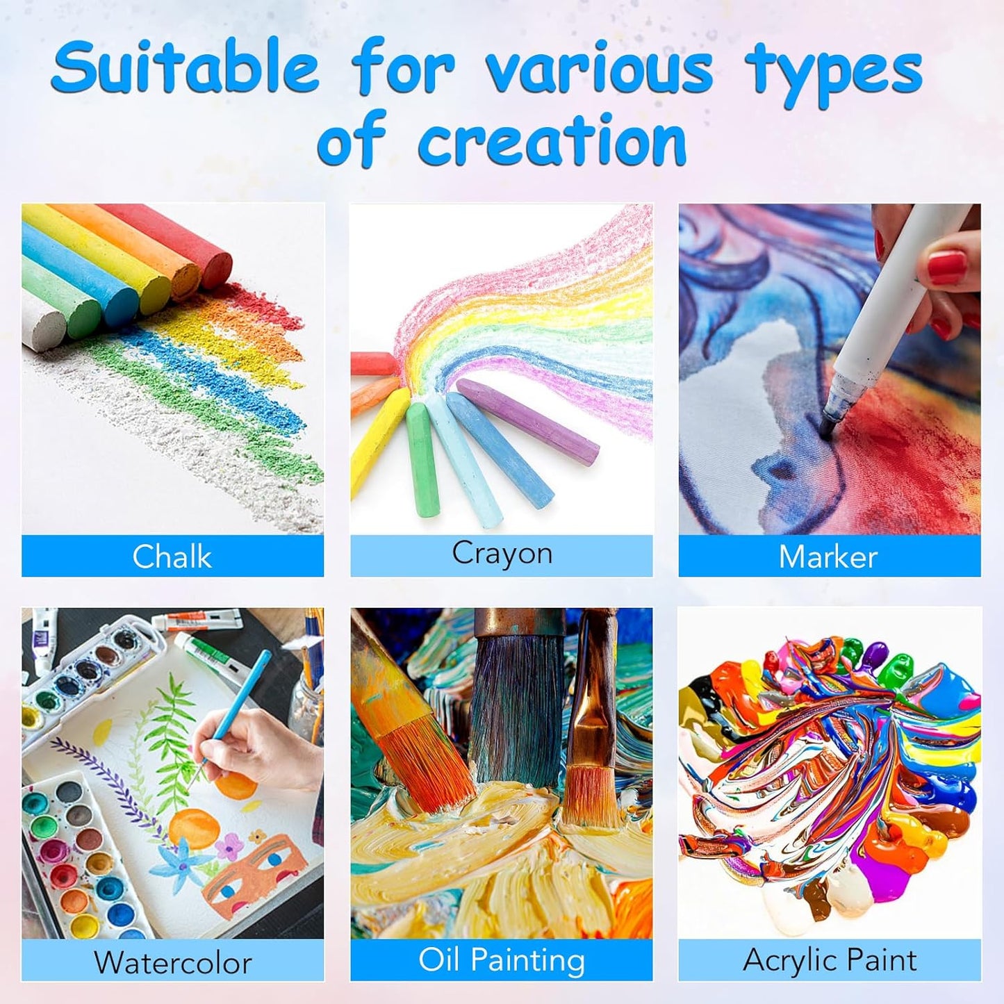 ESRICH 8x10 Canvases for Painting, 70 Pack Canvas Boards for Painting Primed Acid Free Blank Canvas Panels for Oil Paint, Watercolor, Acrylic Paint, Gouache and Tempera.