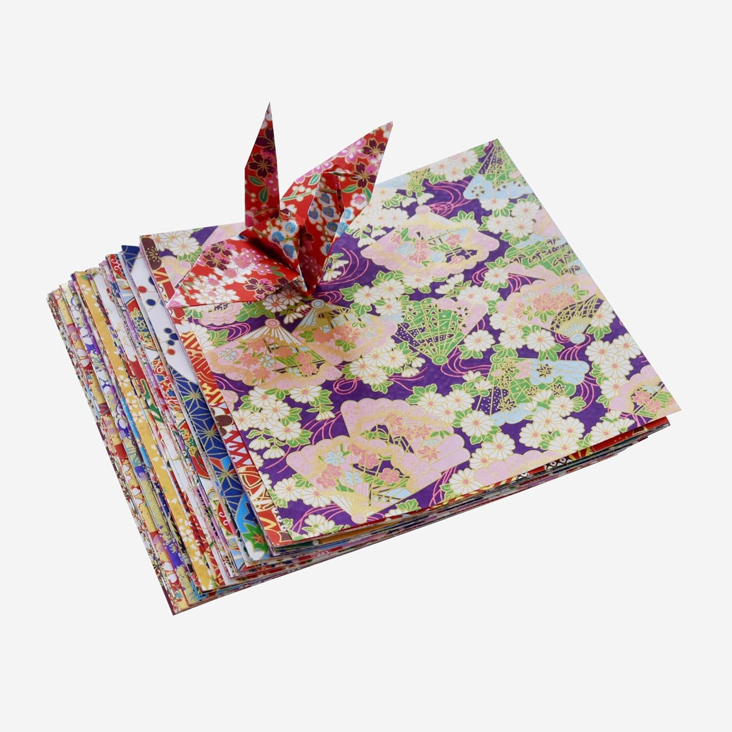 50 Origami Paper Yuzen Washi Paper Different Patterns Japanese Print 6x6 inches for Wedding Decor Japanese Designs, Mixed Patterns for Origami, Scrapbooking, DIY Gifts Origamipolly