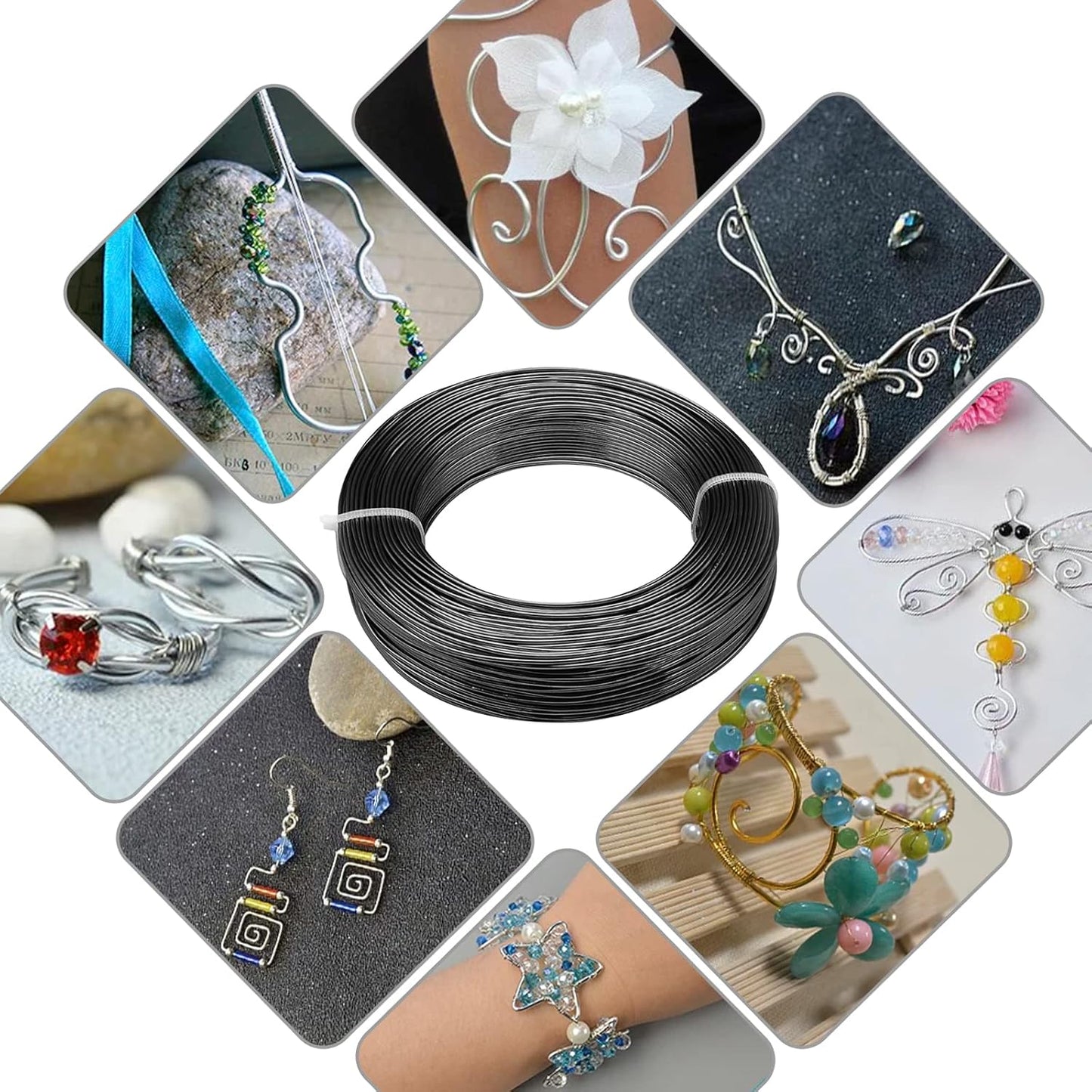 Aluminum Wire, 100 Feet 12 Gauge Bendable Anodized Metal Wire for Sculpting and Jewelry Making