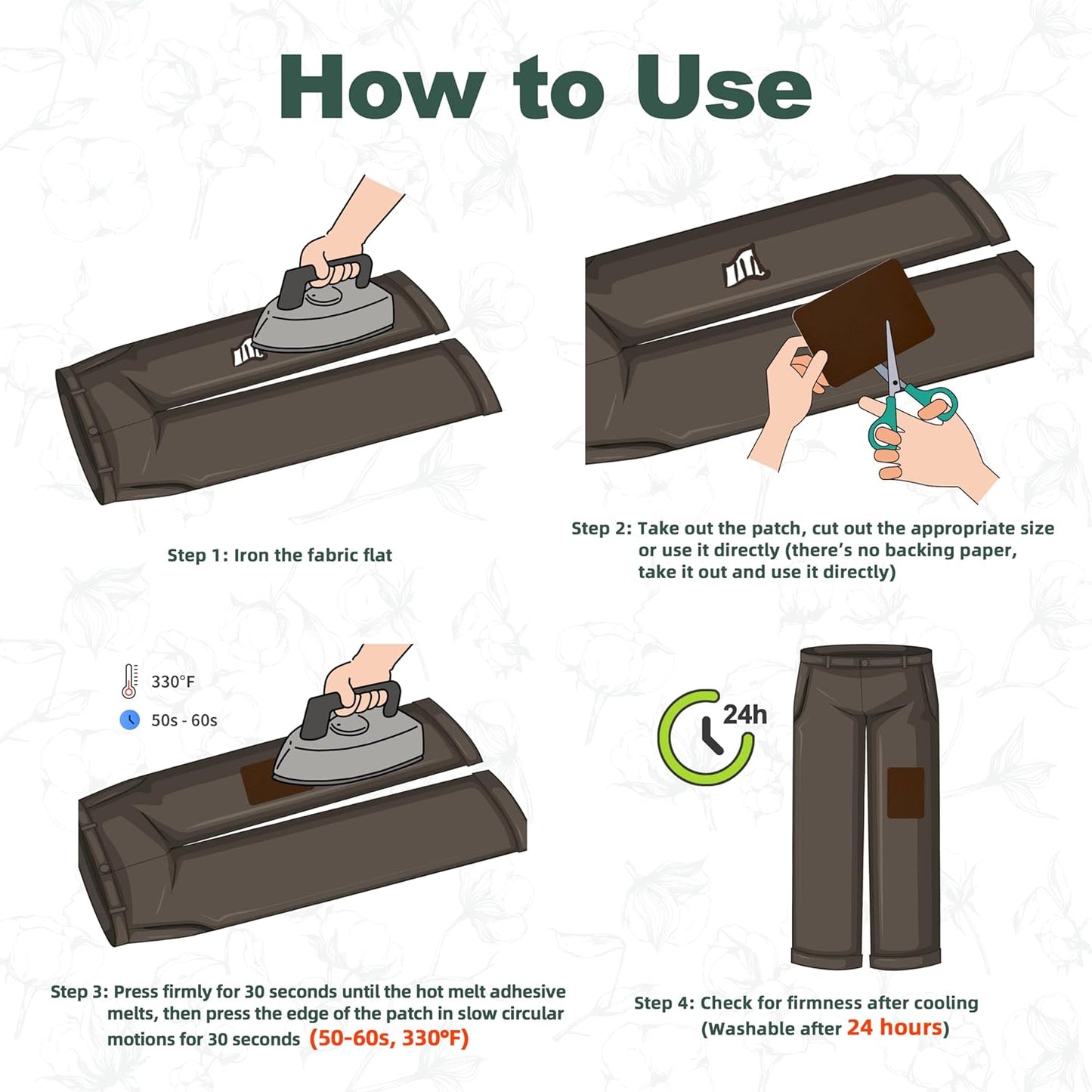 Iron on Patches for Clothes, 20 Pieces Multi-Colored Patches for Cloth, 100% Cotton Fabric Patches for Clothing, Bag, Hat Repair, Clothing Repair Decorating Kit 3.7" by 4.9" (9.5 cm x 12.5 cm)