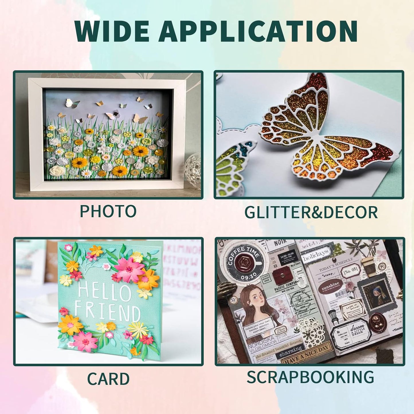 OBSEDE Art Craft Glue, 4 Fl.oz Quick Dry Clear Adhesive with Precision Fine Tip for Paper Crafts, Card Making, Scrapbooking