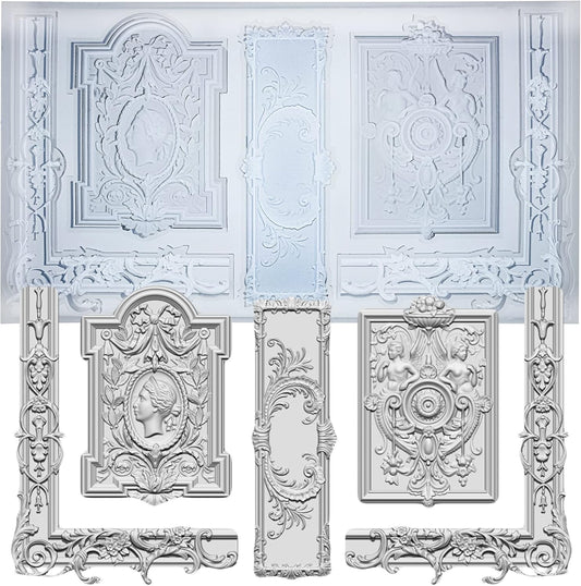 Art Mold for Polyclay Air Dry Clay Plaster, Frame and Plaque