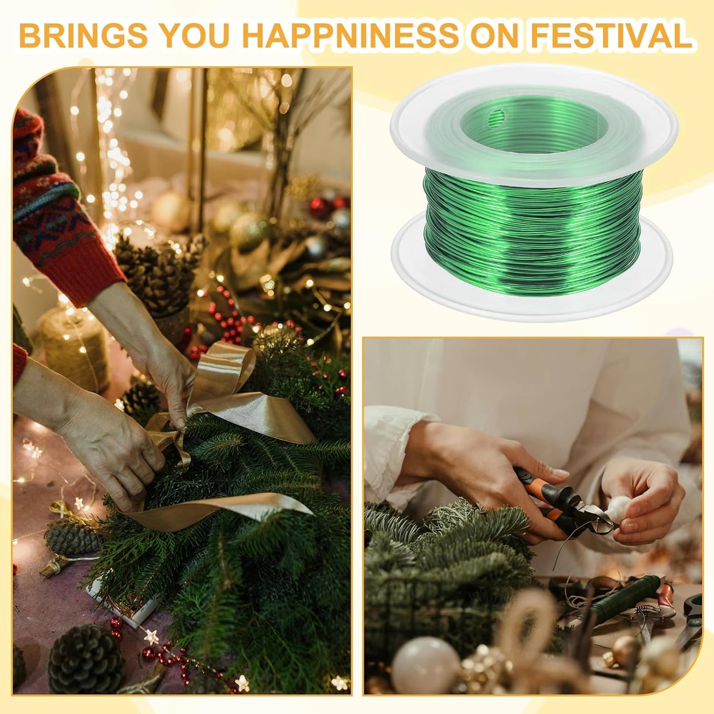 uxcell 20 Gauge / 0.8mm Anodized Aluminum Wire for Jewelry Craft Making, 102 Feet Bendable Flexible Wire for DIY Home Decor Gardening Sculpture, Green