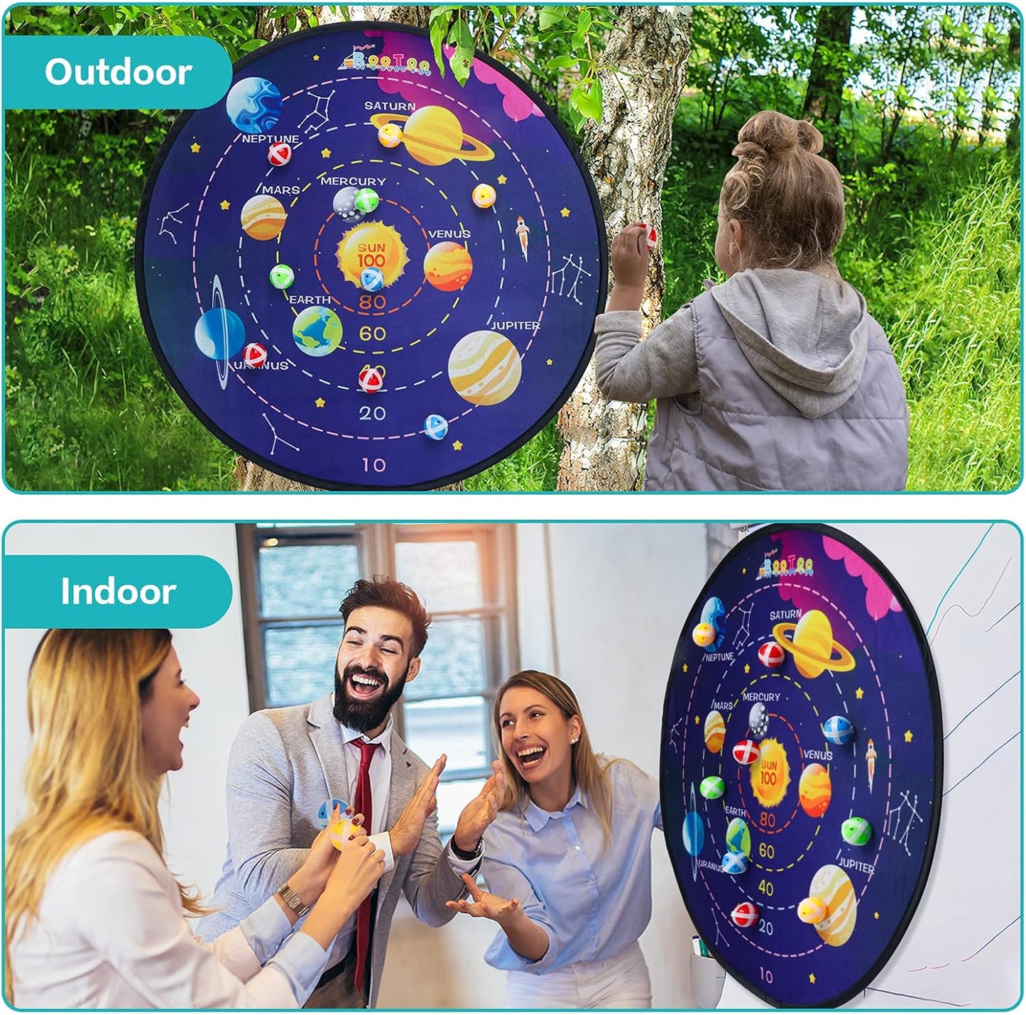 BooTaa 29" Large Dart Board for Kids, Kids Dart Board with Sticky Balls, Boys Toys, Indoor/Sport Outdoor Fun Party Play Game Toys, Birthday Gifts for 3 4 5 6 7 8 9 10 11 12 Year Old Boys Girls