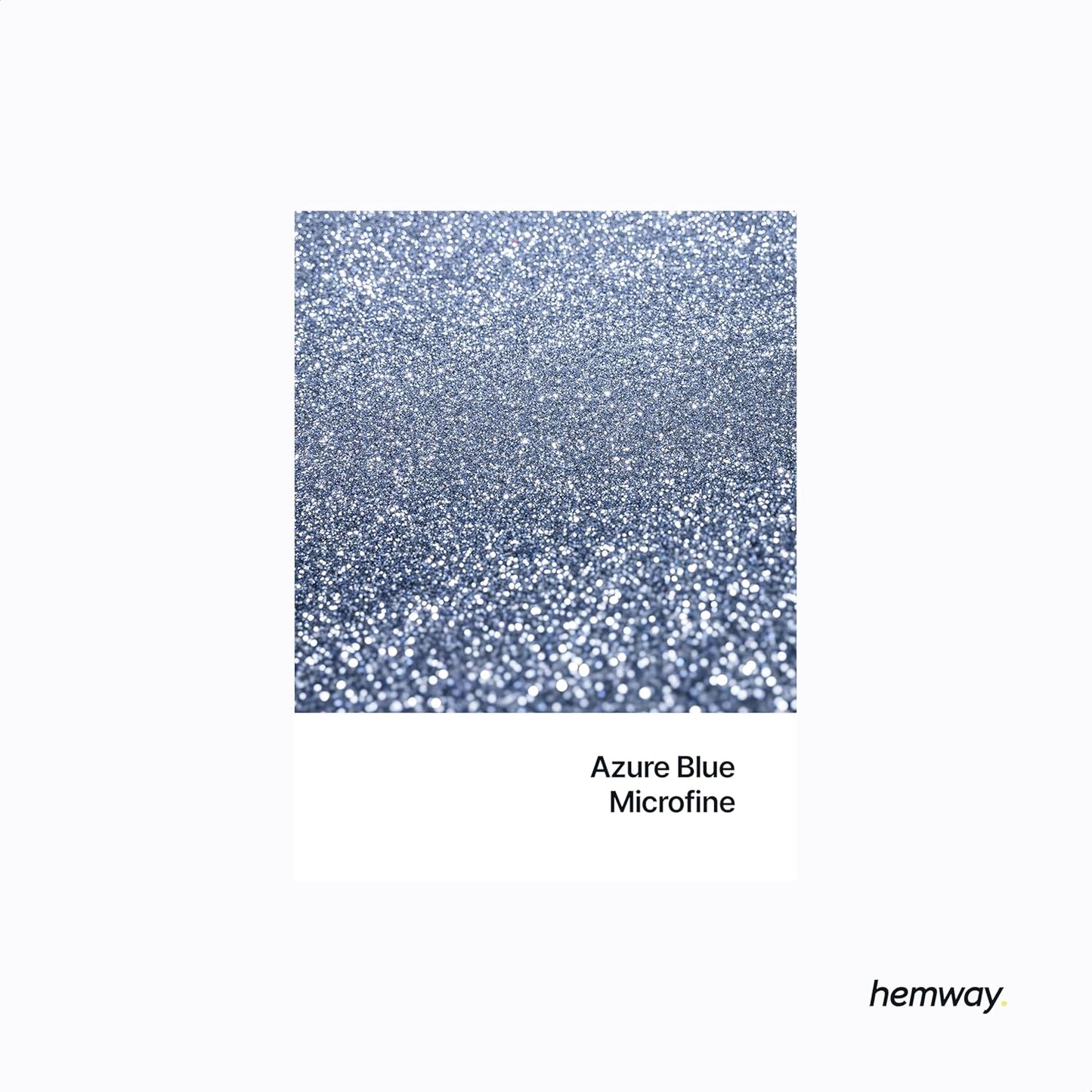 Hemway Polyurethane & Epoxy Resin Glitter 100g / 3.5oz Metallic Crystal Flake Additive for Flooring Jewelry Tumblers Glass Pigment - Microfine (1/256" 0.004" 0.1mm) - Azure Blue
