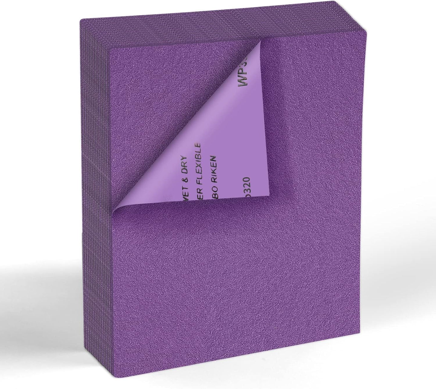 MAXMAN 320 Grit Sandpaper 20 PCS, Wet Dry Sandpaper Sheets 9 x 11 Inch, Sand Paper for Wood Furniture, White Fused Alumina Abrasive Sanding Paper for Metal, Drywall, Automotive Polishing, Purple