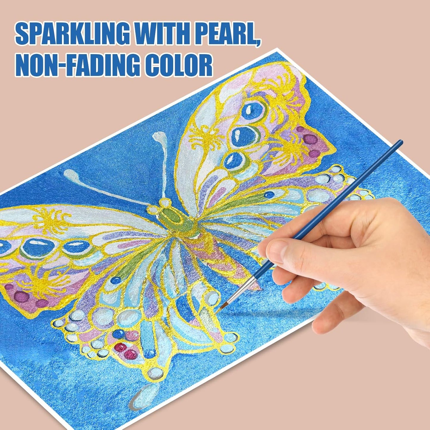 Mini Forestry Shifting Watercolor Painting Set, 60 Color Shifting Watercolor Paint Sets, Shimmer Metallic Watercolor Paints Set, Glitter Watercolor Paint, Solid, Fantasy Forest Style