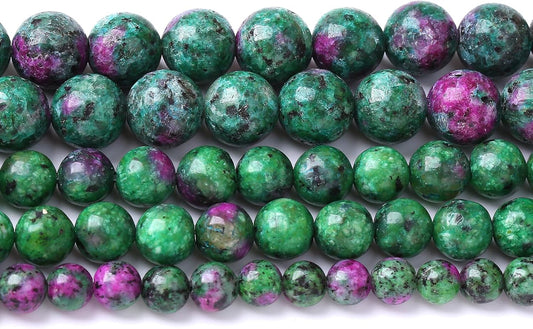 90pcs 4mm Natural Epidote Zoisite Stone Beads for Jewelry Making DIY Bracelet Necklace Accessories 15" Energy Healing Power Stone Beads