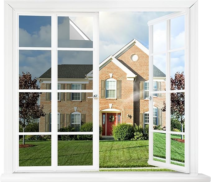 rabbitgoo Window Tint for Home One Way Privacy Window Film See Out Not in Heat UV Blocking Reflective Removable Static Cling Mirror Decorative House Glass Covering, Silver,17.5 Inch X 13.1 Feet