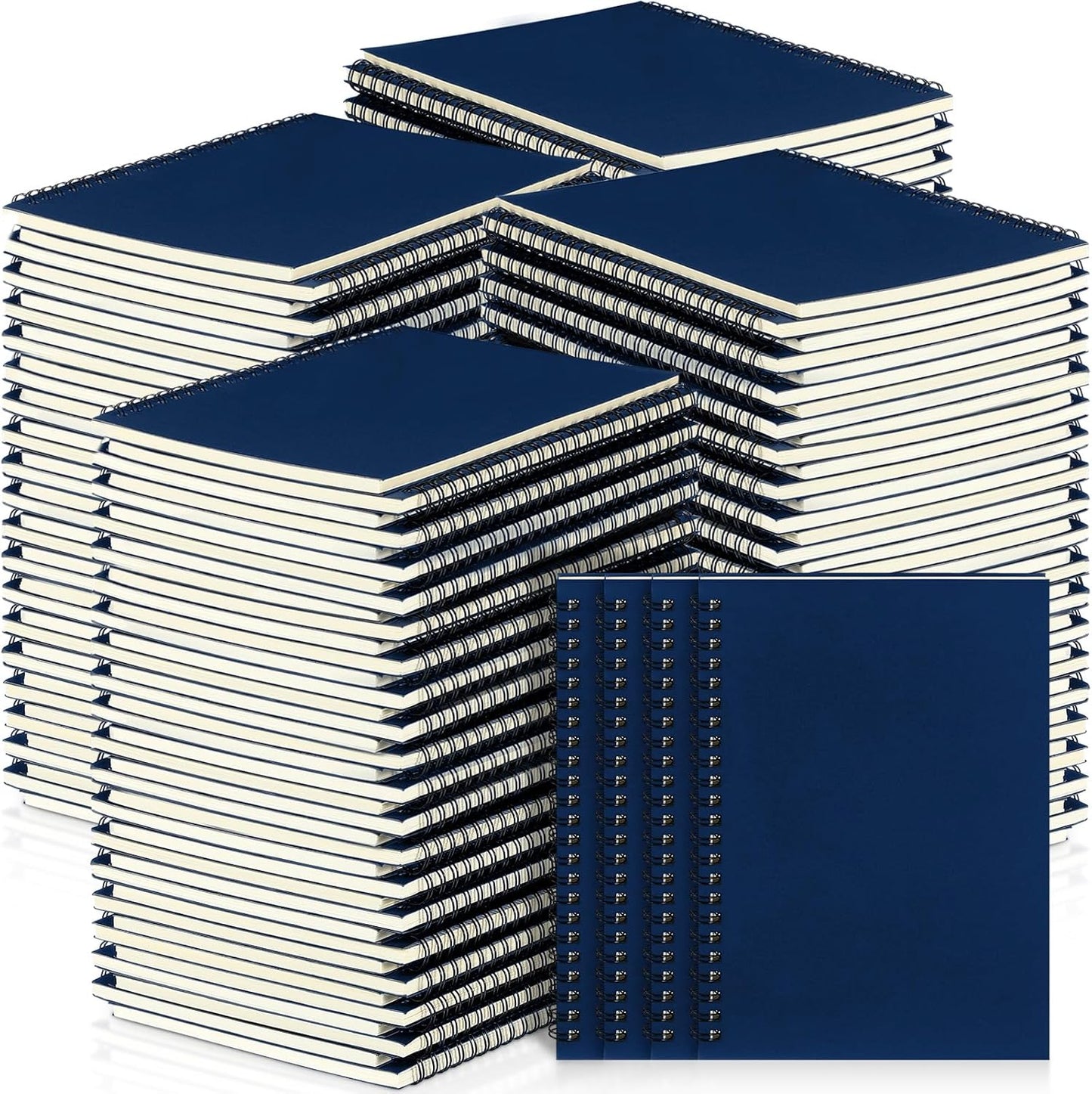 Yahenda 72 Pcs Spiral Notebook Bulk A5 Journal Lined 8.3'' x 5.5'' Writing Composition Paper Small Notepad Subject Notebook for Students Office Business Back to School Supplies (Deep Blue)