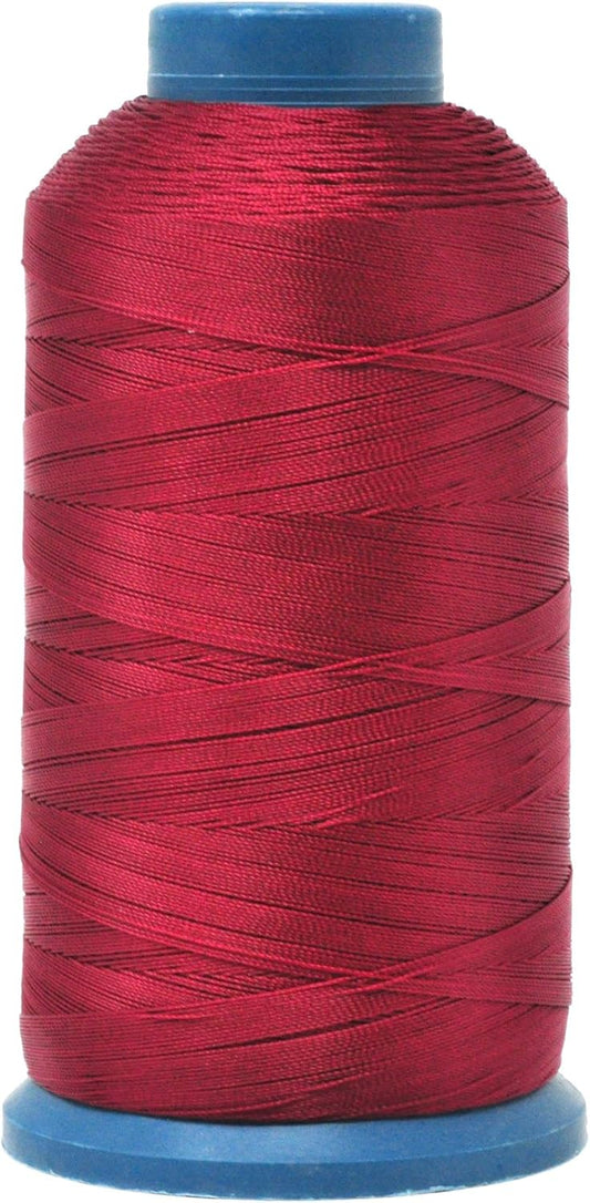 Mandala Crafts Bonded Nylon Thread Maroon Heavy Duty Sewing Threads - 1500 YDs Size 69 210D T70 Tex 70 Thread for Leather Jeans Weaving Outdoor Marine Upholstery Threads