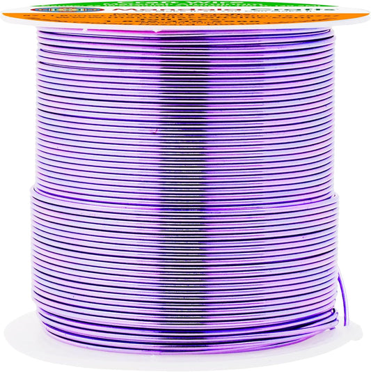 Mandala Crafts 22 Gauge Anodized Aluminum Craft Wire for Jewelry Making - 100 FT Colored Flexible Lavender Wire - Bendable for Bonsai Armature Crafting Sculpting