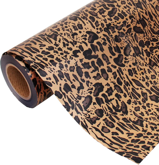 3 Yard x 20" Wide Roll Threadart Metallic Foil Cheetah Heat Transfer Vinyl Film | Compatible with Venture Explore and Maker, Silhouette Cameo, & Large Format Cutters