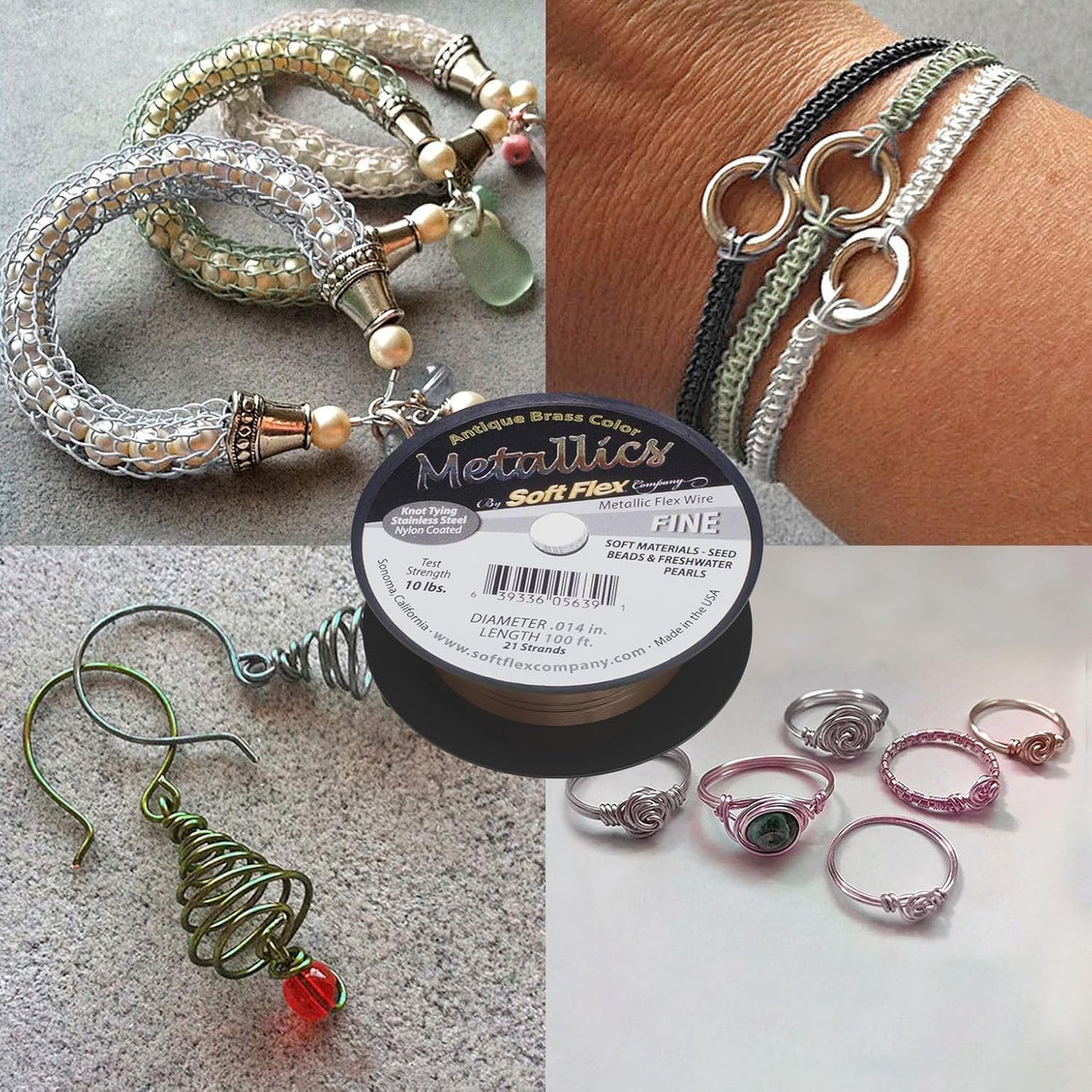 Soft Flex 21 Strand Beading Wire - Fine 0.14 Diameter - 100 Feet Design Wire