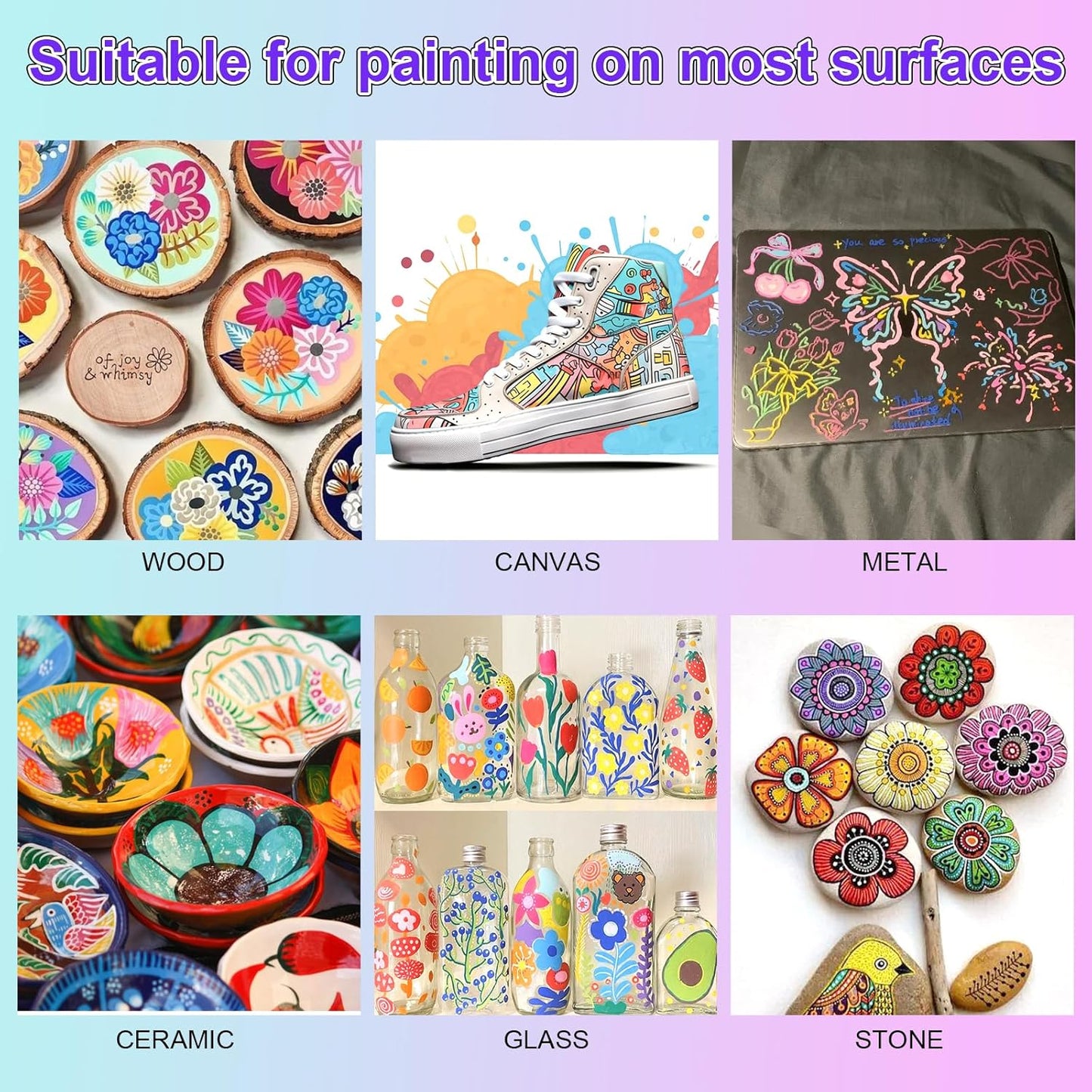 FUMILE 28 Colors Dual Tip Acrylic Paint Marker, Paint Pens paint Markers Fine Tip and Brush Tip for Rock,Wood,Plastic,Glass,Ceramic,Canvas.Acrylic Markers for Adult Coloring Book and Cards