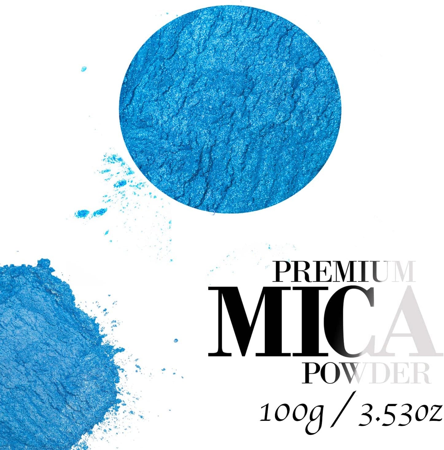 Sapphire Blue Mica Powder for Epoxy Resin 100g / 3.5oz. Sealed Bag- TECHAROOZ 2 Tone Resin Dye Color Pigment Powder for Lip Gloss, Nails, Colorant for Slime Bath Bombs Soap Making Colorant