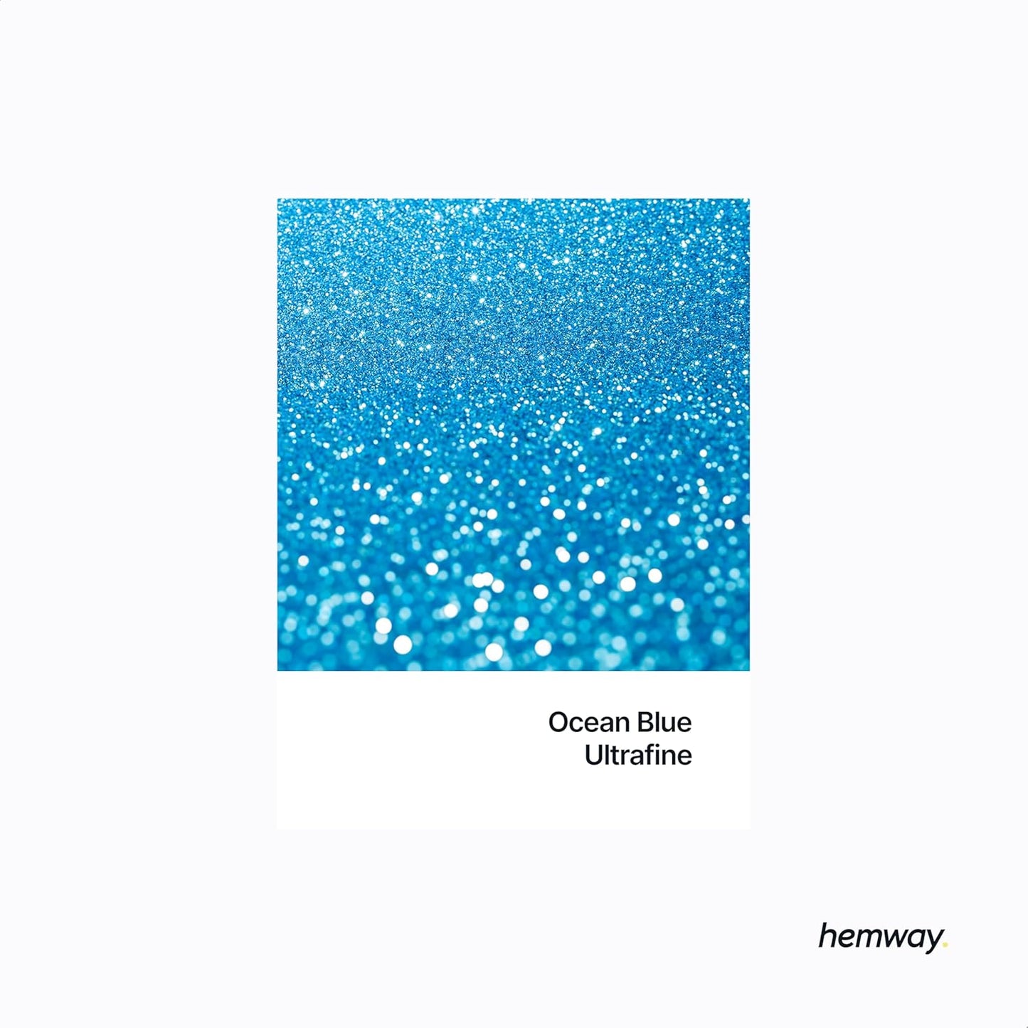 Hemway Polyurethane & Epoxy Resin Glitter 100g / 3.5oz Metallic Crystal Flake Additive for Flooring Jewelry Tumblers Glass Pigment - Ultrafine (1/128" 0.008" 0.2mm) - Ocean Blue