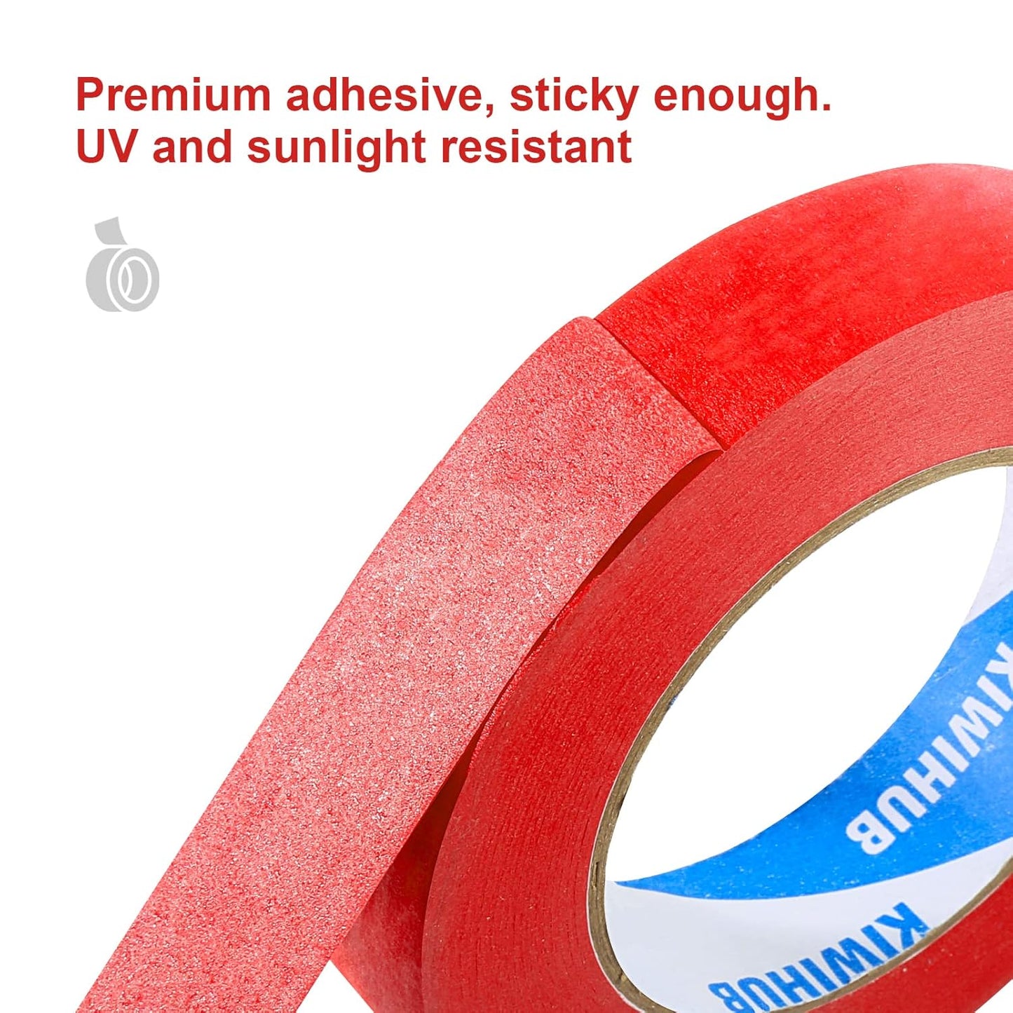 Red Painters Tape,1 inch x 60 Yards - Clean Release Masking Tape for Painting,Labeling,DIY Crafting,Decoration and School Projects