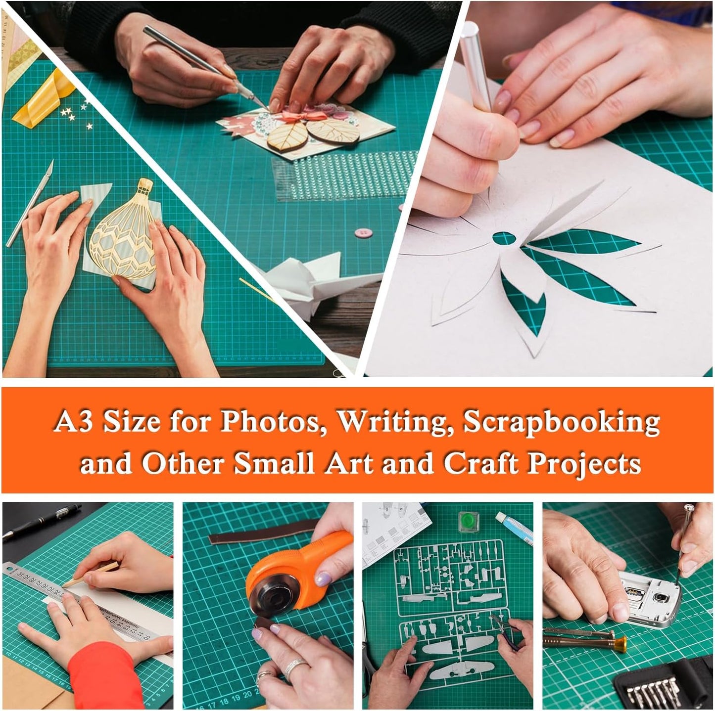 5 Pack Self Healing Sewing Mat, JIARON 12'' x 18'' Cutting Mats for Crafts, Double Sided 5 Layers Craft Cutting Mat for Sewing, Crafts, Scrapbooking Mat.