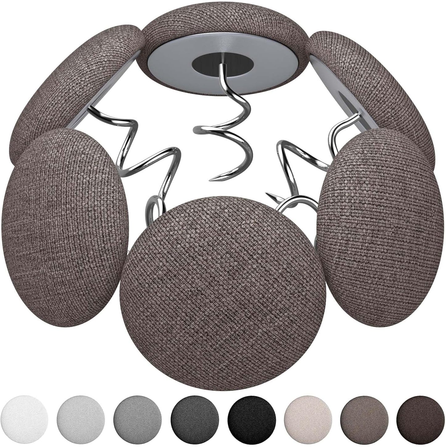 12 Colors Fabric Covered Button Twist Pins Dust Ruffle Pins- for Sofa，Upholstery，Armchair Caddies, Armrest Covers,Bed Skirts, Slipcovers, Headliners (Brown, 24)