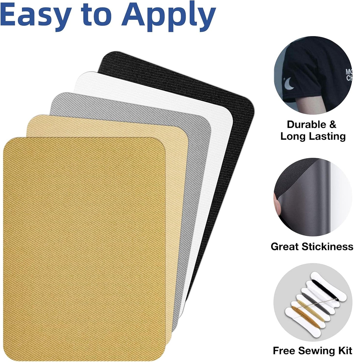 HTVRONT Iron on Patches for Clothing Repair, Multi-Color Fabric Patches Iron on for Denim Jean Repair Decorating Kit 20 Pieces Iron on Patch Size 3.7" by 4.9"(9.5 cm x 12.5 cm)