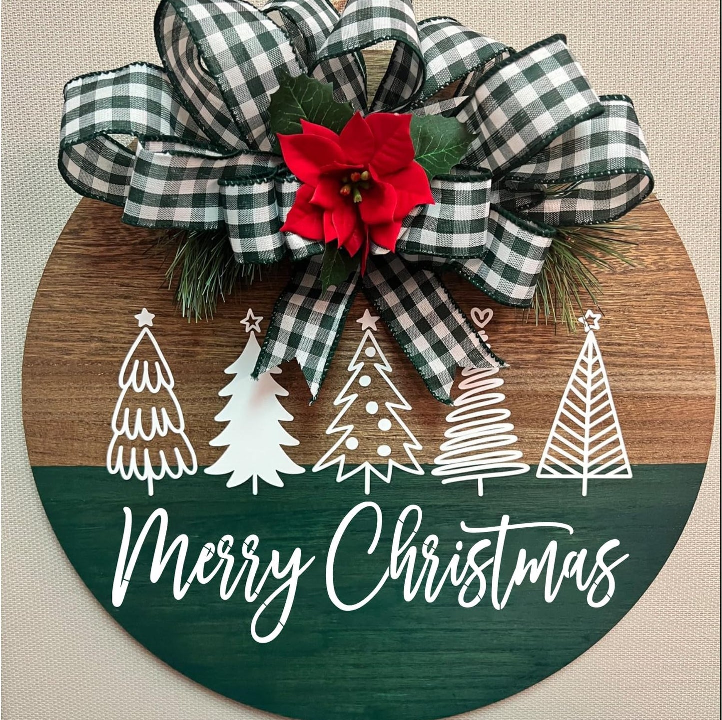 Merry Christmas Stencils for Crafts Reusable Christmas Stencils for Door Mats Believe Holiday Stencil for Painting on Wood Fabrics Porch Hanger Decor