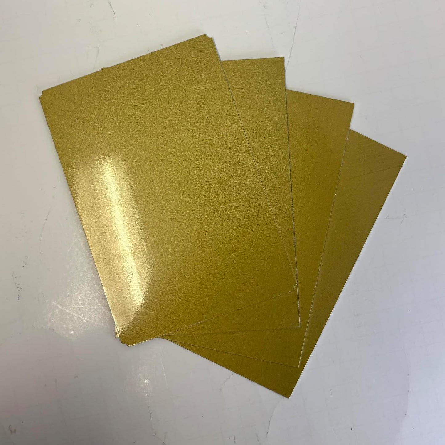 Blank Metal Plates for Laser Engraving - 4 Pack | Aluminum Sheets 0.020" Thick | CO2, Diode, Fiber Laser Compatible | Multiple Sizes & Colors (Gold (engraves black), 8.25x11.25 inch)