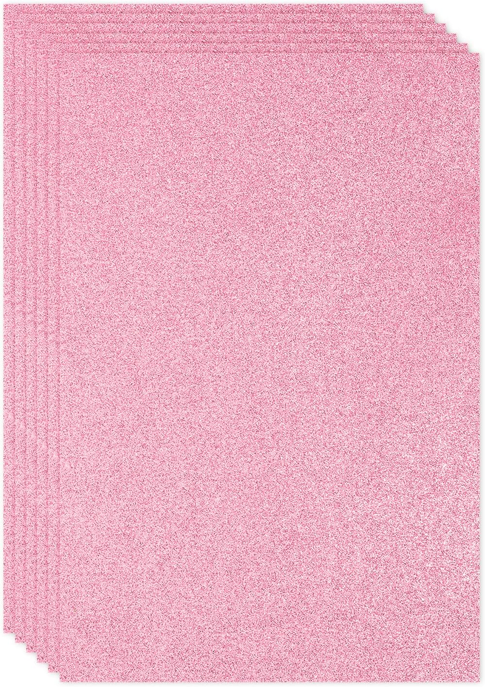 PATIKIL 2mm(1/10") Thick Non Adhesive Glitter Foam Sheet 16x24inch(40x60cm) Pink, EVA Shiny Foam Board for Craft, 6 Pcs
