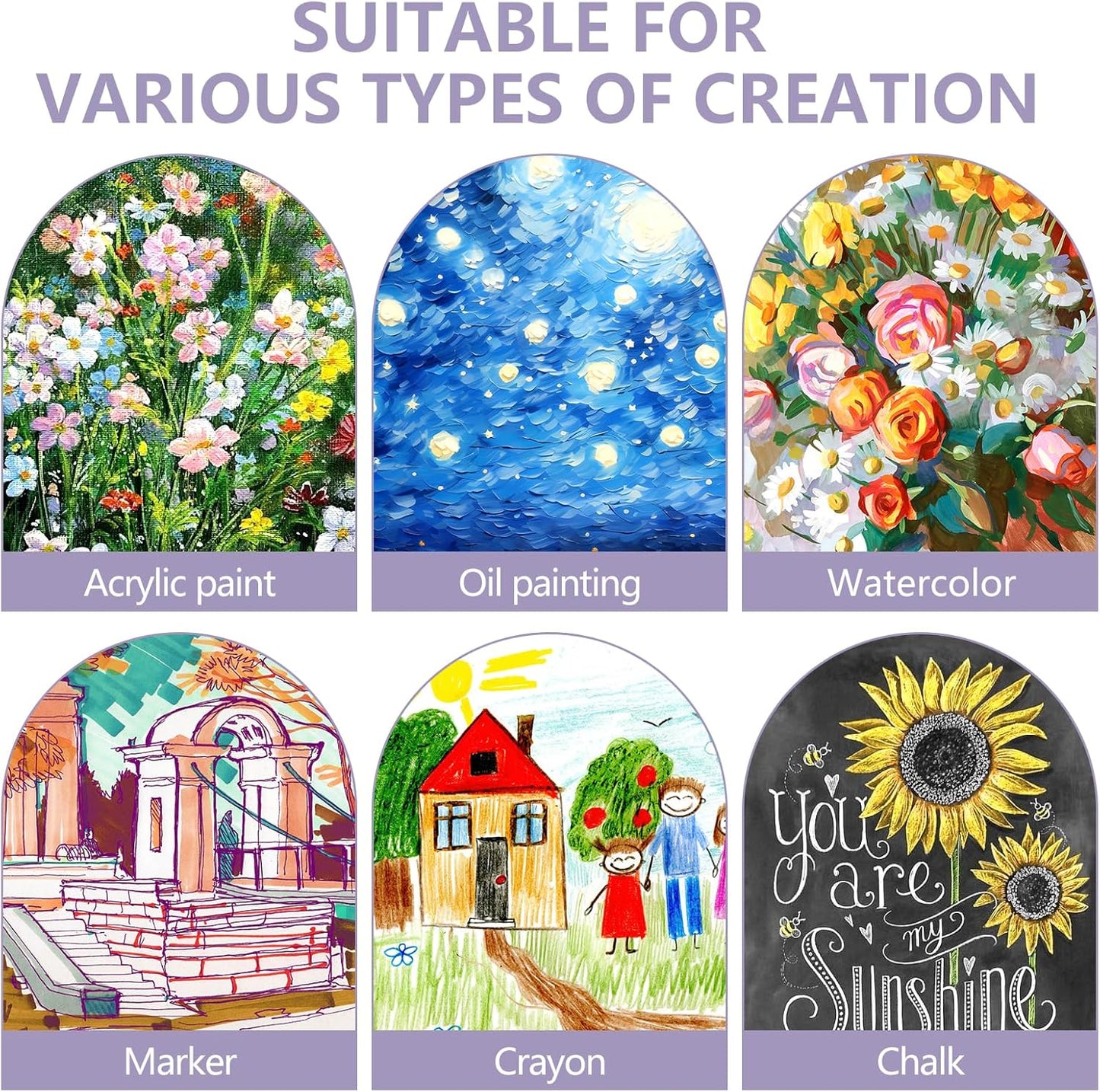 ESRICH Canvas Boards for Painting 12x16 Inch, 3 Pack Canvas for Painting Cotton Primed Acid Free Large Blank Canvas Panels for Oil Paint, Watercolor, Acrylic Paint, Gouache and Tempera.