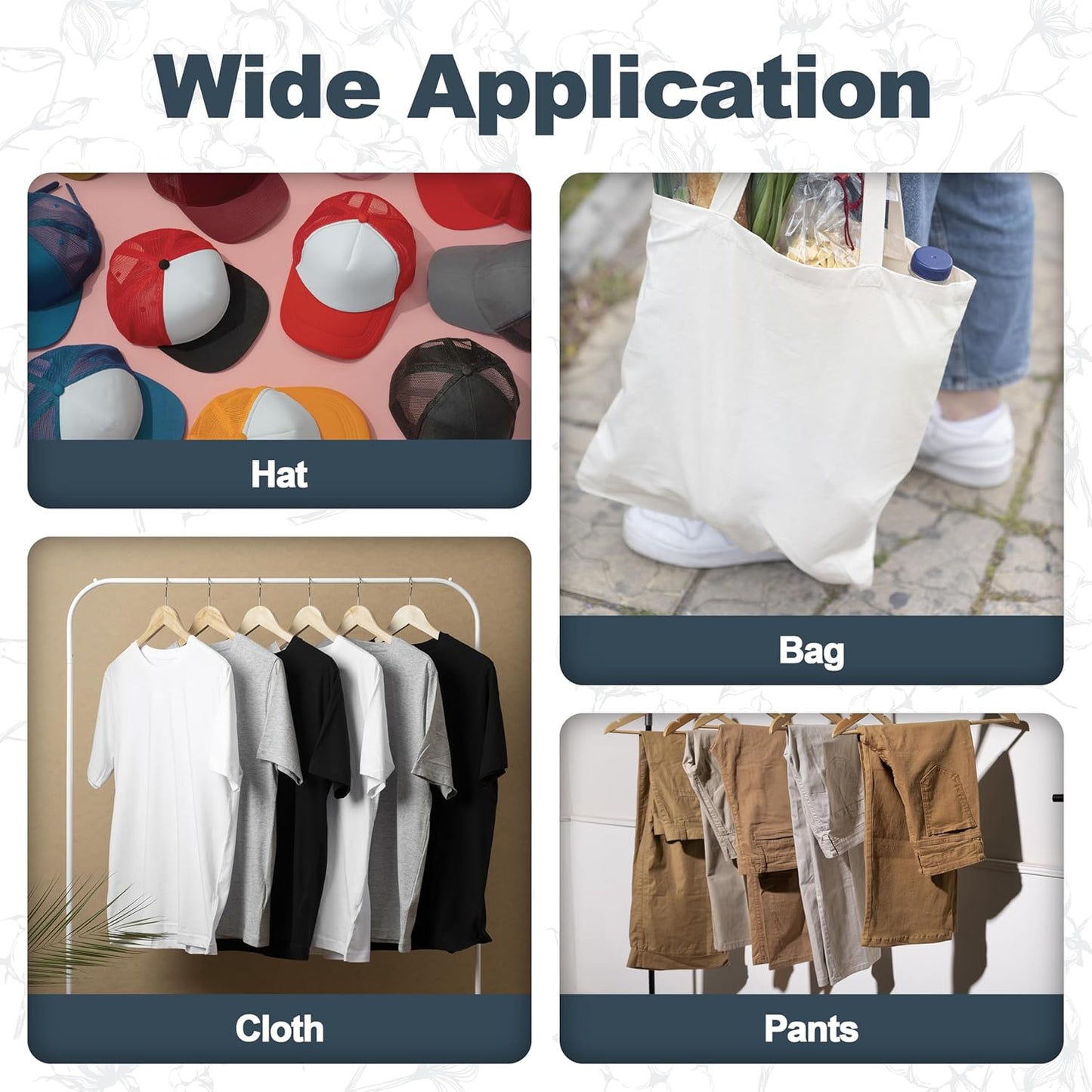 Iron on Patches for Clothes, 20 Pieces Patches for Cloth, 100% Cotton Fabric Patches for Clothing, Bag, Hat Repair, Clothing Repair Decorating Kit 3.7" by 4.9" (9.5 cm x 12.5 cm, Dark Colors Series)