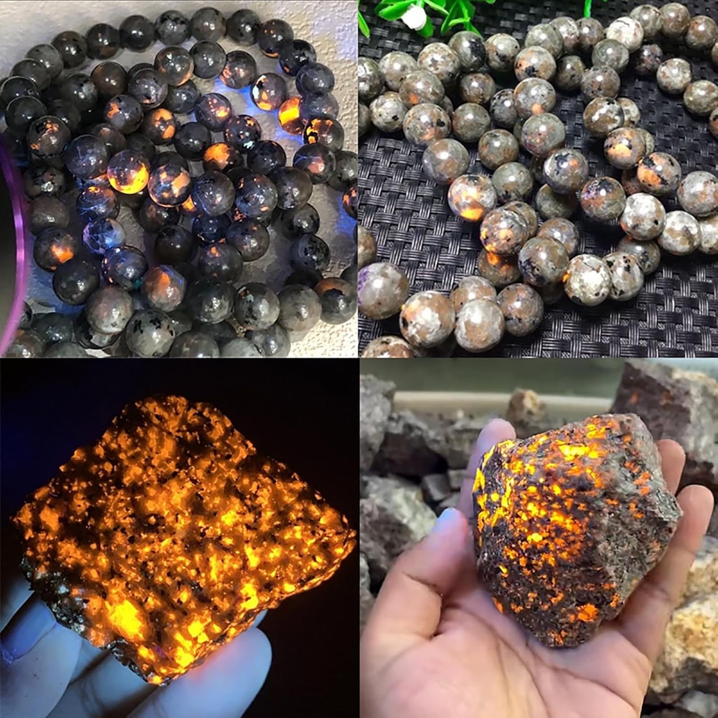 170pcs 4mm Natural Flame Yooperlite Stone Beads Round Healing Energy Power Stone Beads for Jewelry Making DIY Bracelet Necklace Earrings 32" 2 Strands