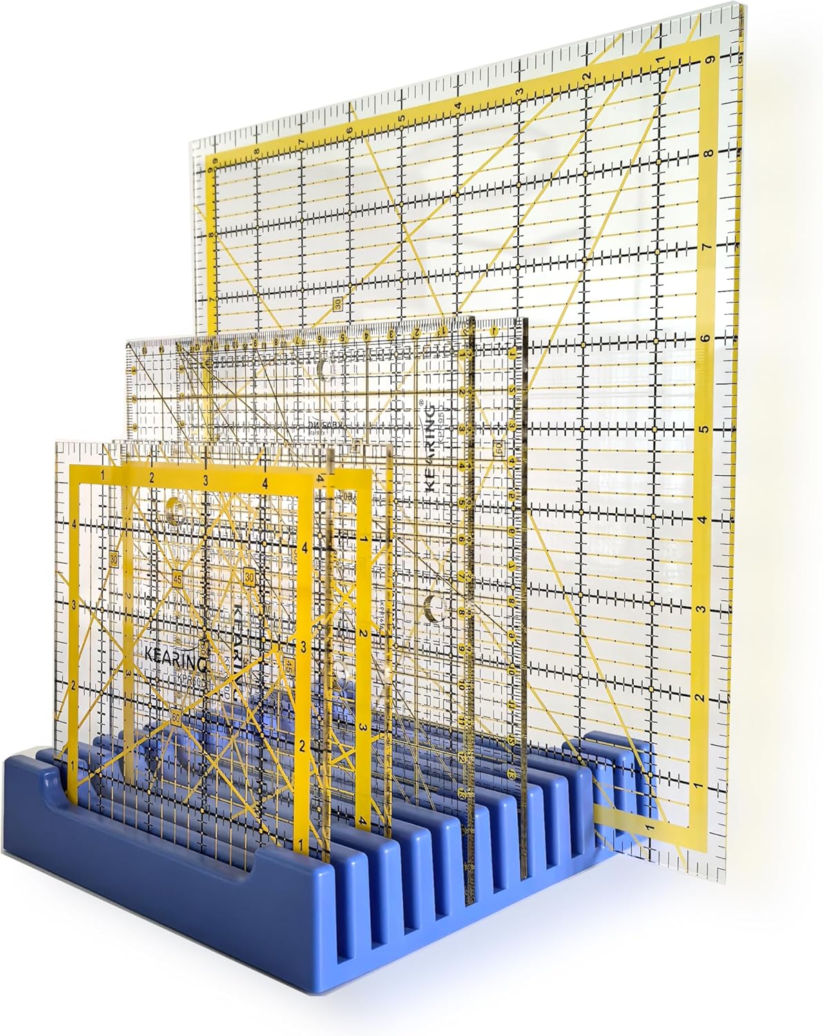 Storage Rack for Quilting Rulers, 12 Slot Ruler Holder Organizer and Storage (1-Pack)