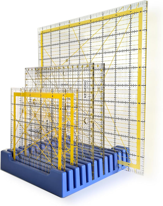 Storage Rack for Quilting Rulers, 12 Slot Ruler Holder Organizer and Storage (1-Pack)