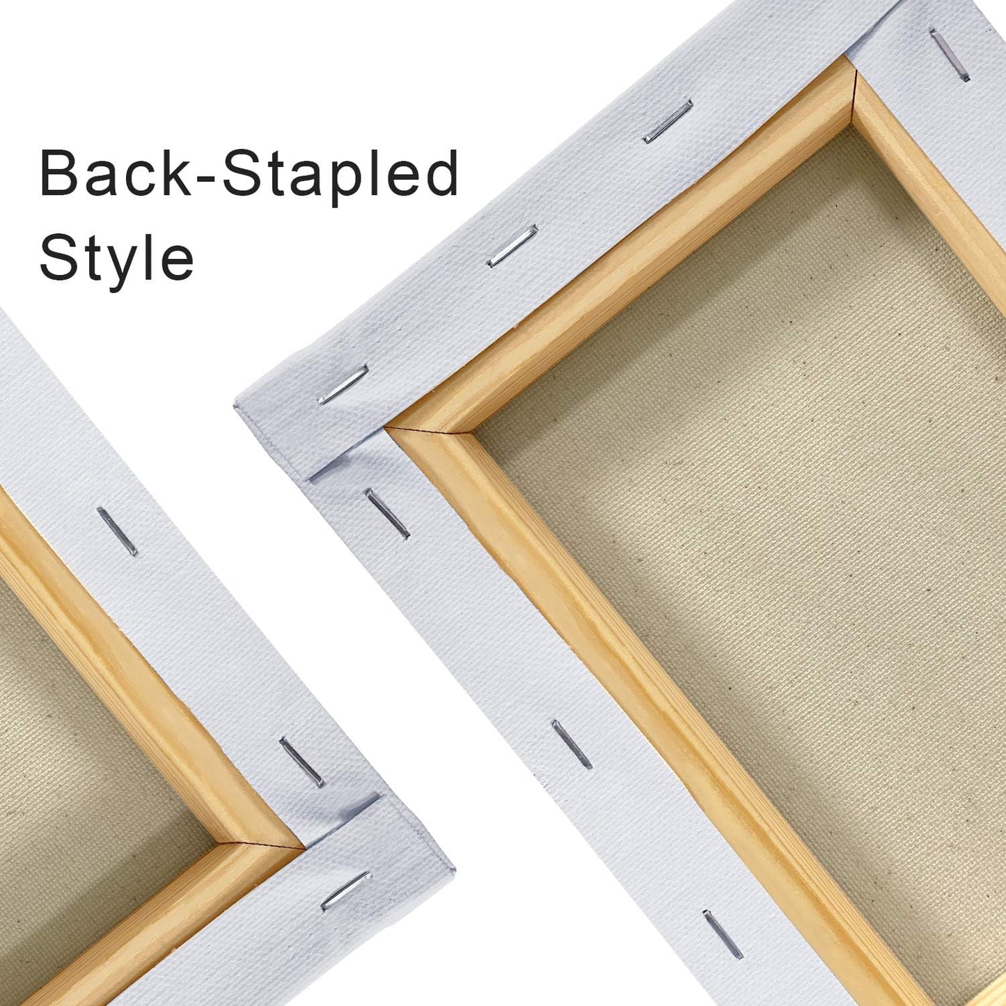 PHOENIX Stretched Canvas for Painting 6x8 Inch/7 Value Pack, 8 Oz Triple Primed 5/8 Inch Profile 100% Cotton White Blank Canvas, Small Framed Canvas for Oil Acrylic & Pouring Art