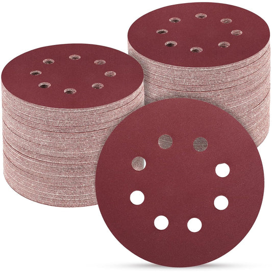 100 PCS 5 Inch Sanding Discs 800 Grit, Round Hook and Loop Sandpaper for Random Orbital Sander