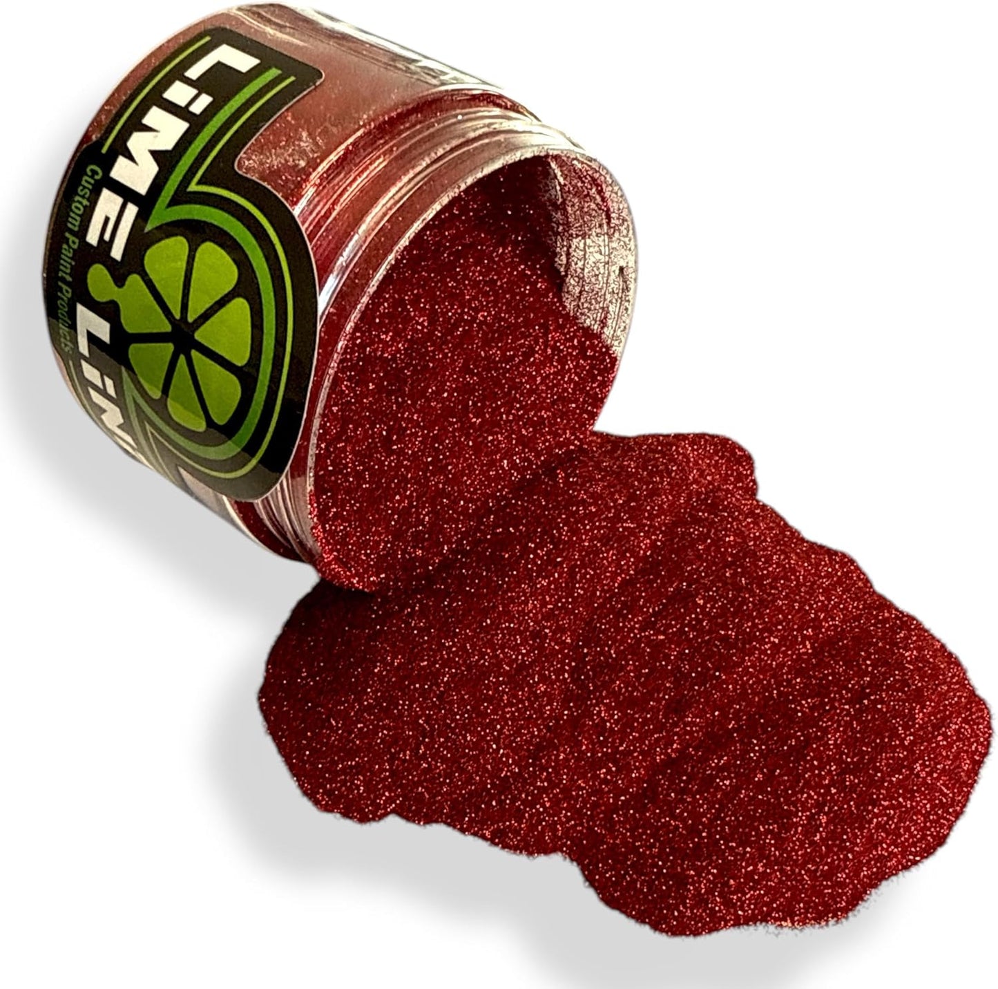 LiME LiNE Sprayable Metal Flake Paint Additive: Solvent Resistant Glitter for Automotive Custom Painting (Red)