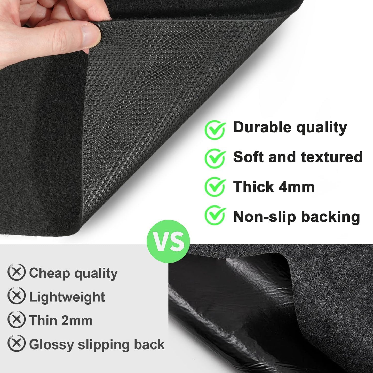 Golener Oil Spill Mat - Garage Floor Mat, Absorbent Oil Pad, Premium Maintenance Mat, Waterproof, Contain Liquid, Protect Garage Surface from Spill & Stain, Reusable, Durable, Black, 36”x59”, 2 Packs